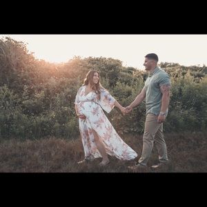 Baltic Born Kia Sunset Floral Kimono Maxi Dress